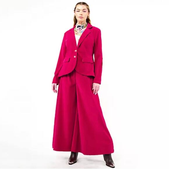 NWT Aratta Jovie Blazer - Fuchsia - Velvet Jacket - Pink - Size Medium - Picture 4 of 5